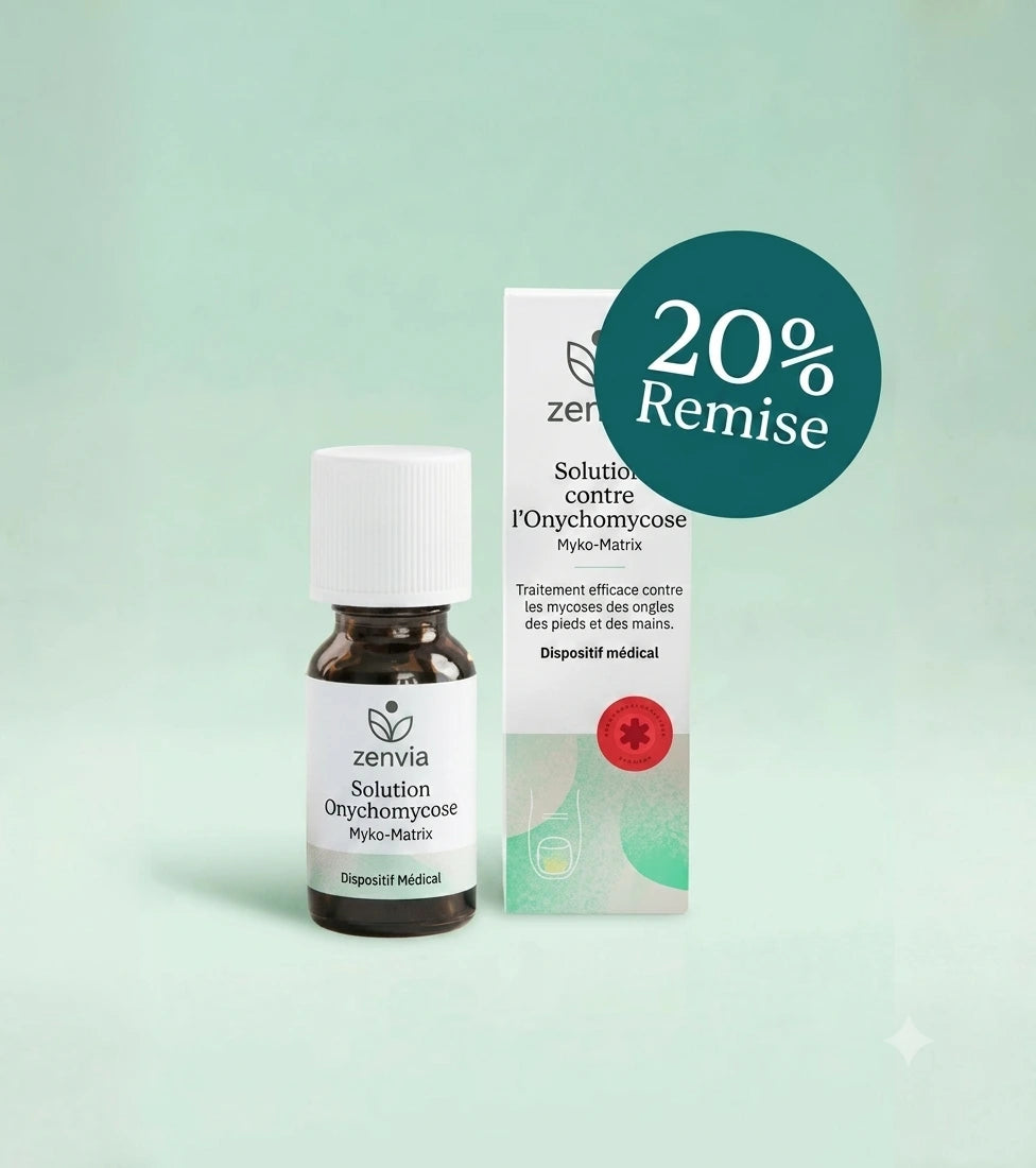 Solution Zenvia avec la technologie Biofilm® contre les mycoses des ongles tenaces